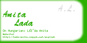 anita lada business card